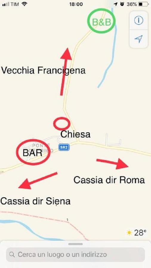 Francigena Bed and Breakfast San Casciano dei Bagni Buitenkant foto